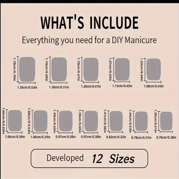 24Piece Short Oval Press On Nails - Picture 4 of 4